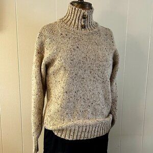 WOOL FISHERMAN SWEATER RUSTIC "MADE IN IRELAND"